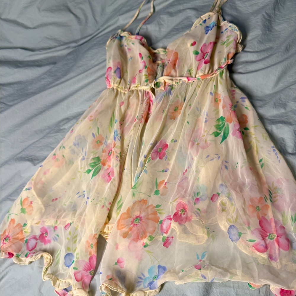Victoria’s Secret yellow floral babydoll top - Picture 14 of 14